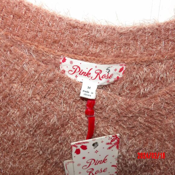 Pink Rose‎ Sweater Womens Med New - Picture 3 of 3
